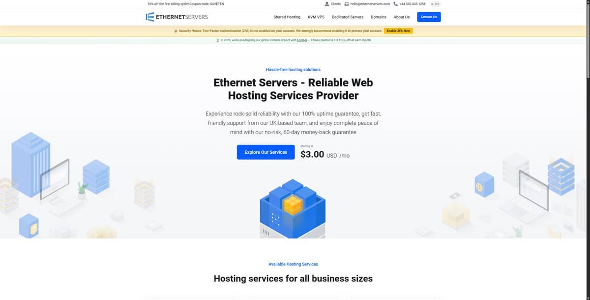 EtherNetservers怎么样？2026最新评测：10Gbps大带宽KVM VPS、美国/德国VPS与独立服务器推荐