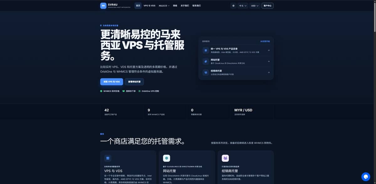 Svr4u 是一家马来西亚主机商，提供马来西亚、越南河内 KVM VPS、VDS 及 DirectAdmin 主机。本…