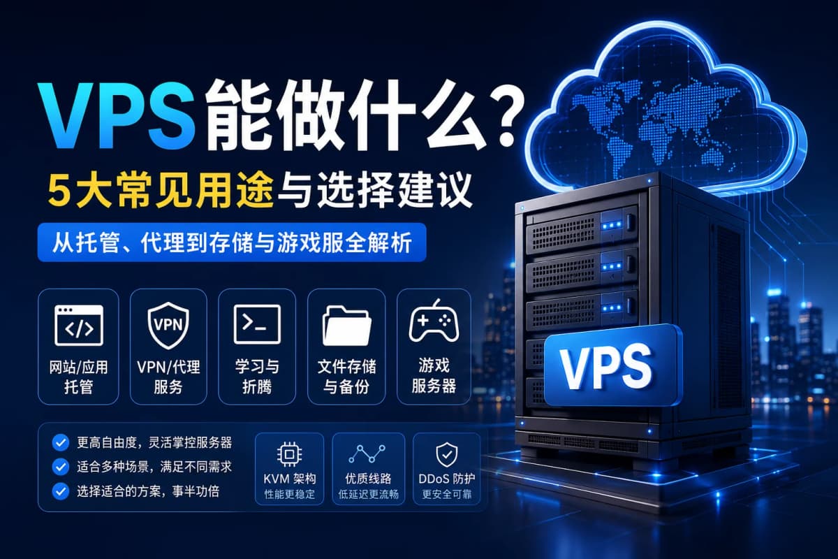 这篇页面总结了 VPS 最常见的几种使用方向，适合作为 FAQ 主文的补充阅读。