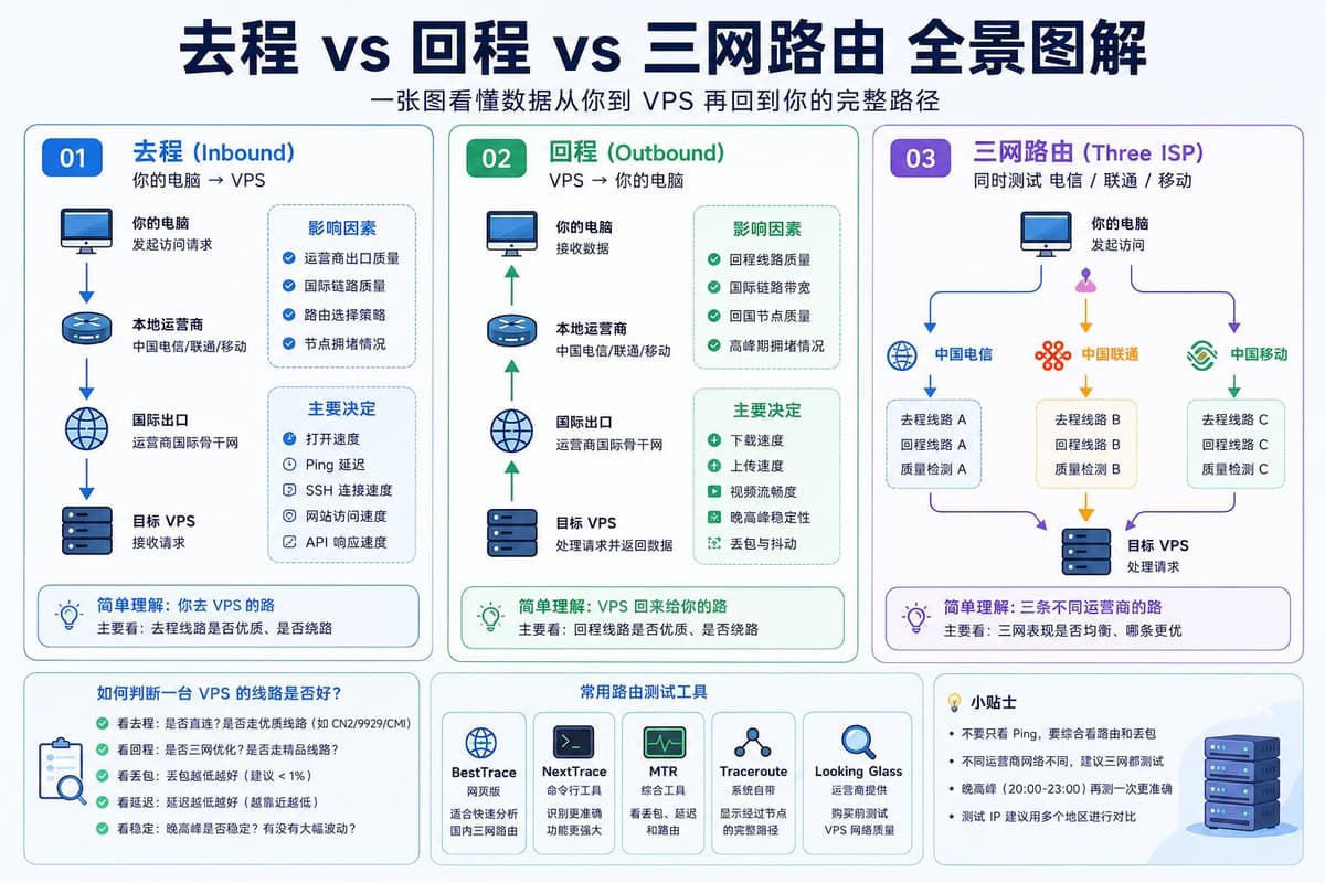 买 VPS 时经常看到 CN2 GIA、CMI、AS9929、三网优化、回程线路 等宣传，但这些到底是什么意思？这篇教…