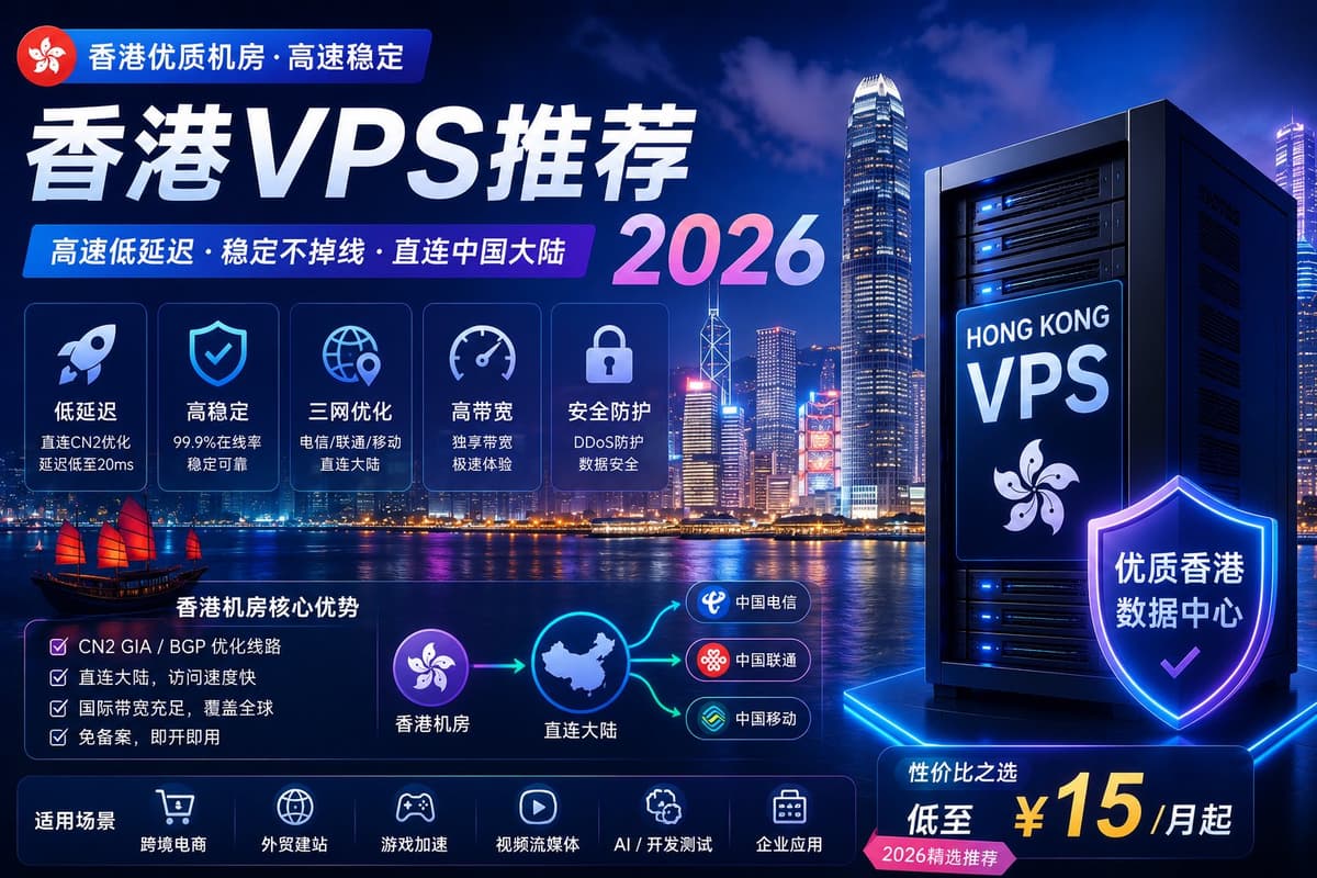 香港VPS推荐 2026