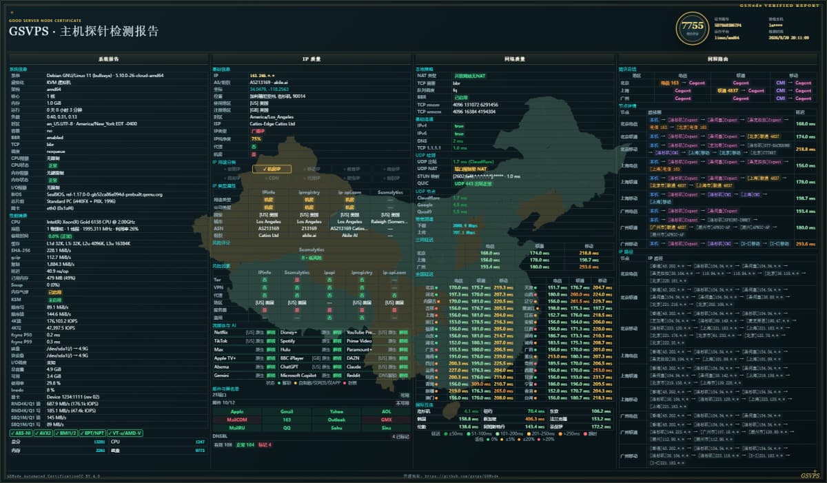 AkileCloud 洛杉矶 LAXLite 便宜 VPS 限量补货,最低仅需 8.88 元/月,1核1G配置起步,最…