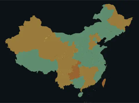 中国大陆三网（电信/联通/移动）延迟热力图预览