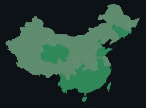 中国大陆三网（电信/联通/移动）延迟热力图预览