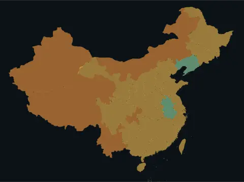 中国大陆三网（电信/联通/移动）延迟热力图预览