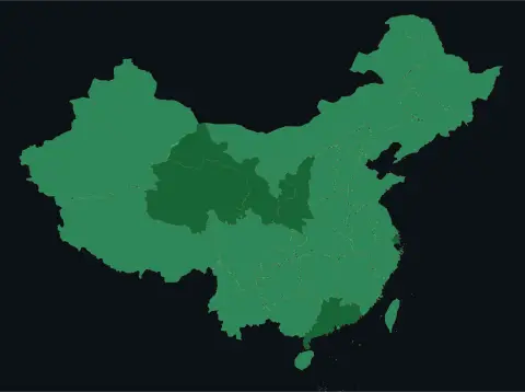中国大陆三网（电信/联通/移动）延迟热力图预览