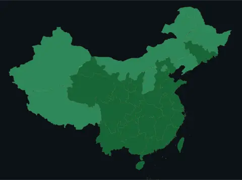 中国大陆三网（电信/联通/移动）延迟热力图预览