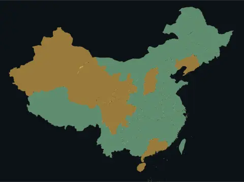 中国大陆三网（电信/联通/移动）延迟热力图预览