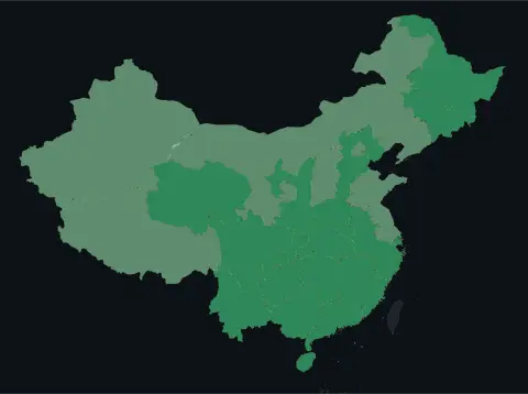 中国大陆三网（电信/联通/移动）延迟热力图预览