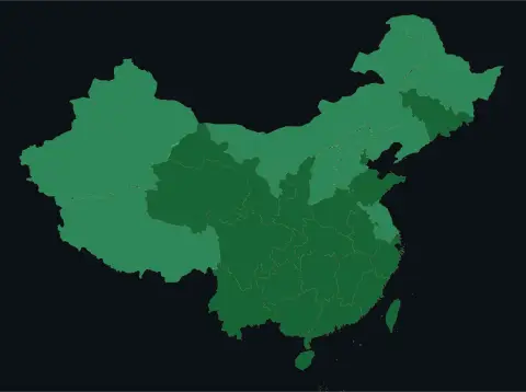 中国大陆三网（电信/联通/移动）延迟热力图预览