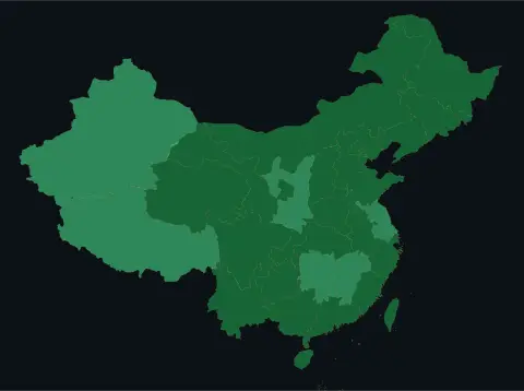 中国大陆三网（电信/联通/移动）延迟热力图预览