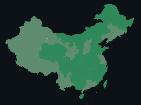 中国大陆三网（电信/联通/移动）延迟热力图预览