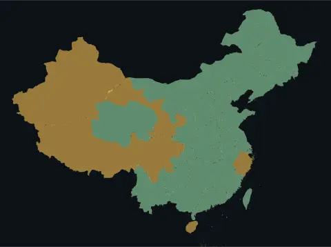 中国大陆三网（电信/联通/移动）延迟热力图预览