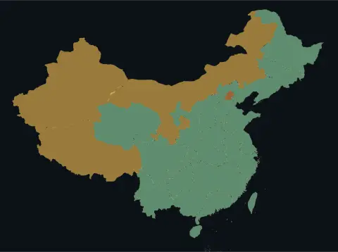 中国大陆三网（电信/联通/移动）延迟热力图预览