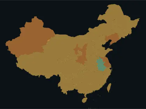 中国大陆三网（电信/联通/移动）延迟热力图预览