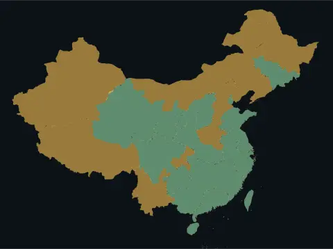 中国大陆三网（电信/联通/移动）延迟热力图预览