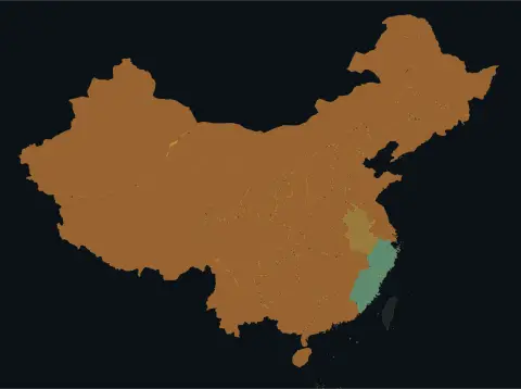 中国大陆三网（电信/联通/移动）延迟热力图预览