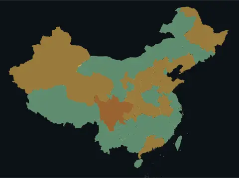 中国大陆三网（电信/联通/移动）延迟热力图预览
