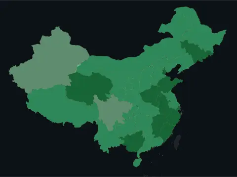 中国大陆三网（电信/联通/移动）延迟热力图预览