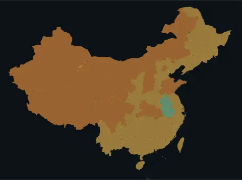 中国大陆三网（电信/联通/移动）延迟热力图预览
