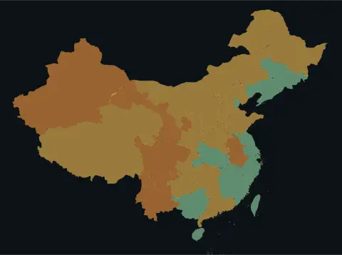 中国大陆三网（电信/联通/移动）延迟热力图预览