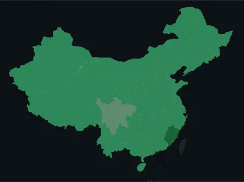中国大陆三网（电信/联通/移动）延迟热力图预览