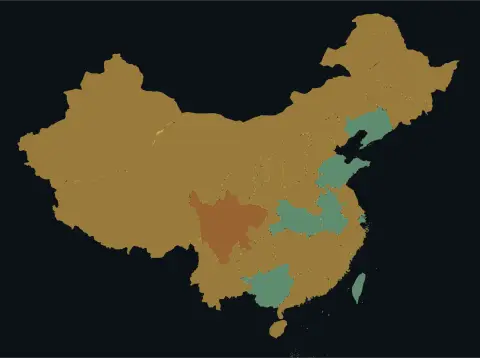 中国大陆三网（电信/联通/移动）延迟热力图预览