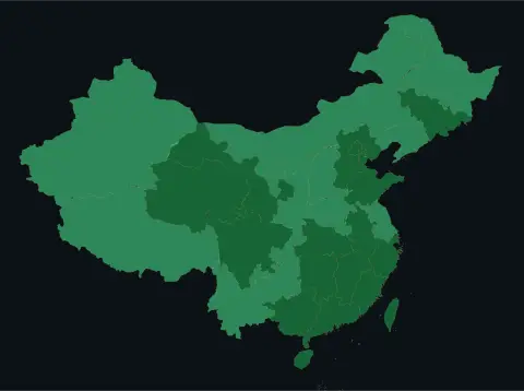 中国大陆三网（电信/联通/移动）延迟热力图预览