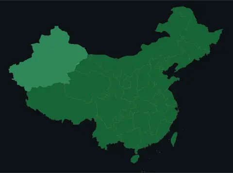 中国大陆三网（电信/联通/移动）延迟热力图预览