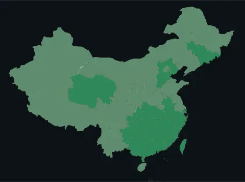 中国大陆三网（电信/联通/移动）延迟热力图预览