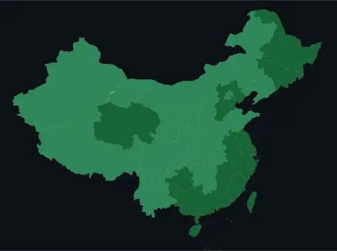 中国大陆三网（电信/联通/移动）延迟热力图预览