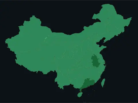 中国大陆三网（电信/联通/移动）延迟热力图预览