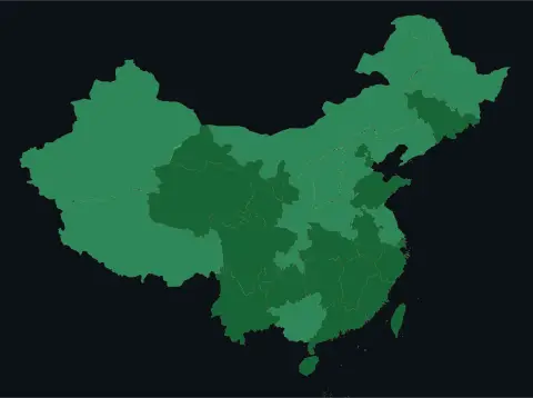 中国大陆三网（电信/联通/移动）延迟热力图预览