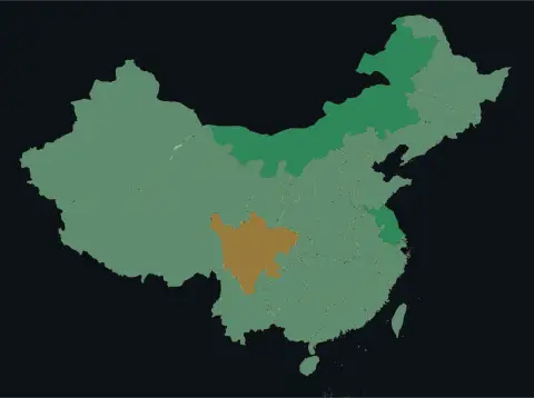 中国大陆三网（电信/联通/移动）延迟热力图预览