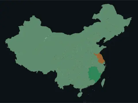 中国大陆三网（电信/联通/移动）延迟热力图预览