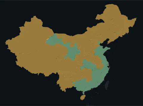 中国大陆三网（电信/联通/移动）延迟热力图预览