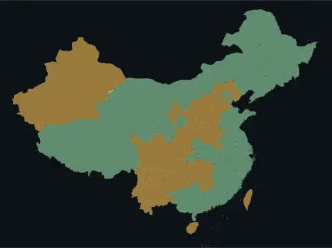 中国大陆三网（电信/联通/移动）延迟热力图预览