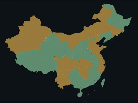 中国大陆三网（电信/联通/移动）延迟热力图预览