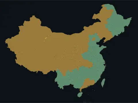中国大陆三网（电信/联通/移动）延迟热力图预览