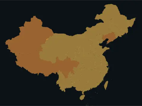 中国大陆三网（电信/联通/移动）延迟热力图预览