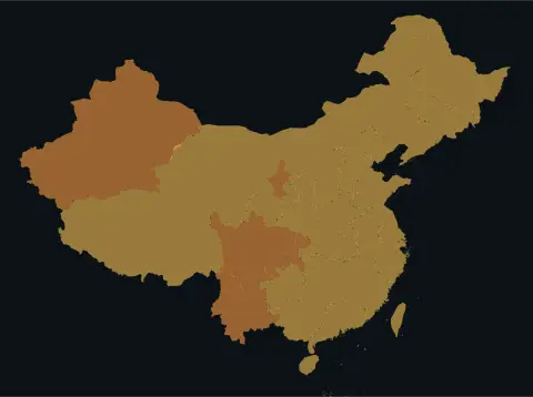 中国大陆三网（电信/联通/移动）延迟热力图预览