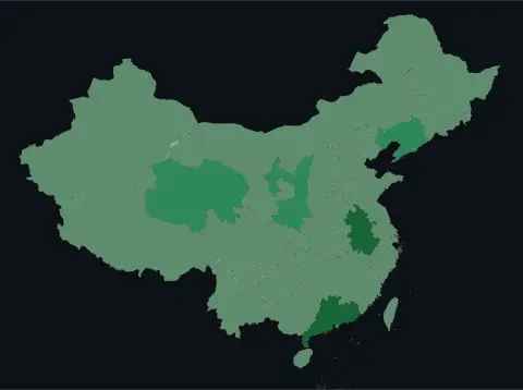 中国大陆三网（电信/联通/移动）延迟热力图预览