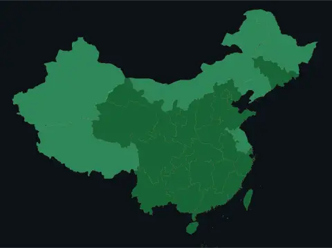 中国大陆三网（电信/联通/移动）延迟热力图预览