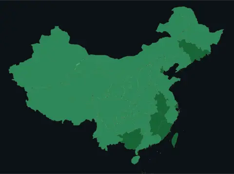 中国大陆三网（电信/联通/移动）延迟热力图预览