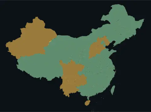 中国大陆三网（电信/联通/移动）延迟热力图预览