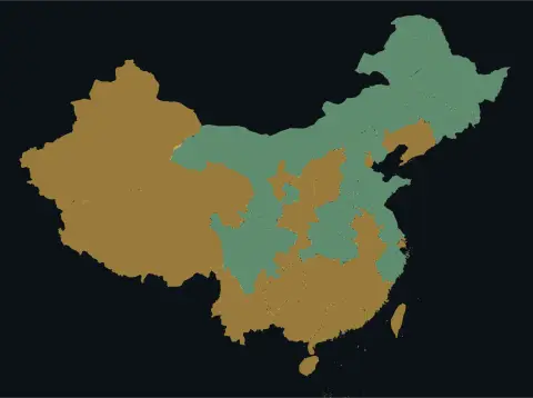 中国大陆三网（电信/联通/移动）延迟热力图预览