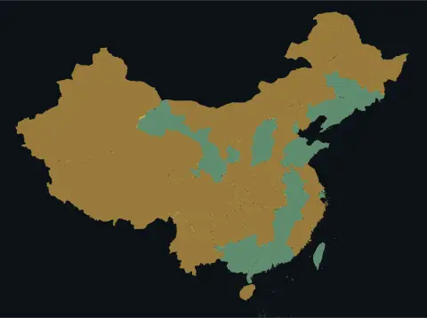 中国大陆三网（电信/联通/移动）延迟热力图预览
