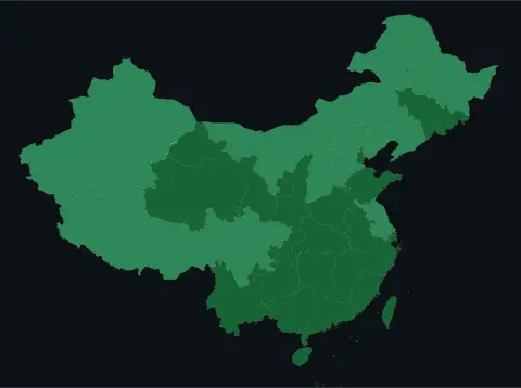 中国大陆三网（电信/联通/移动）延迟热力图预览