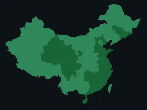 中国大陆三网（电信/联通/移动）延迟热力图预览