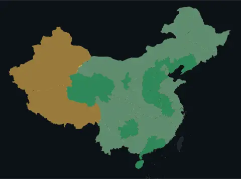中国大陆三网（电信/联通/移动）延迟热力图预览